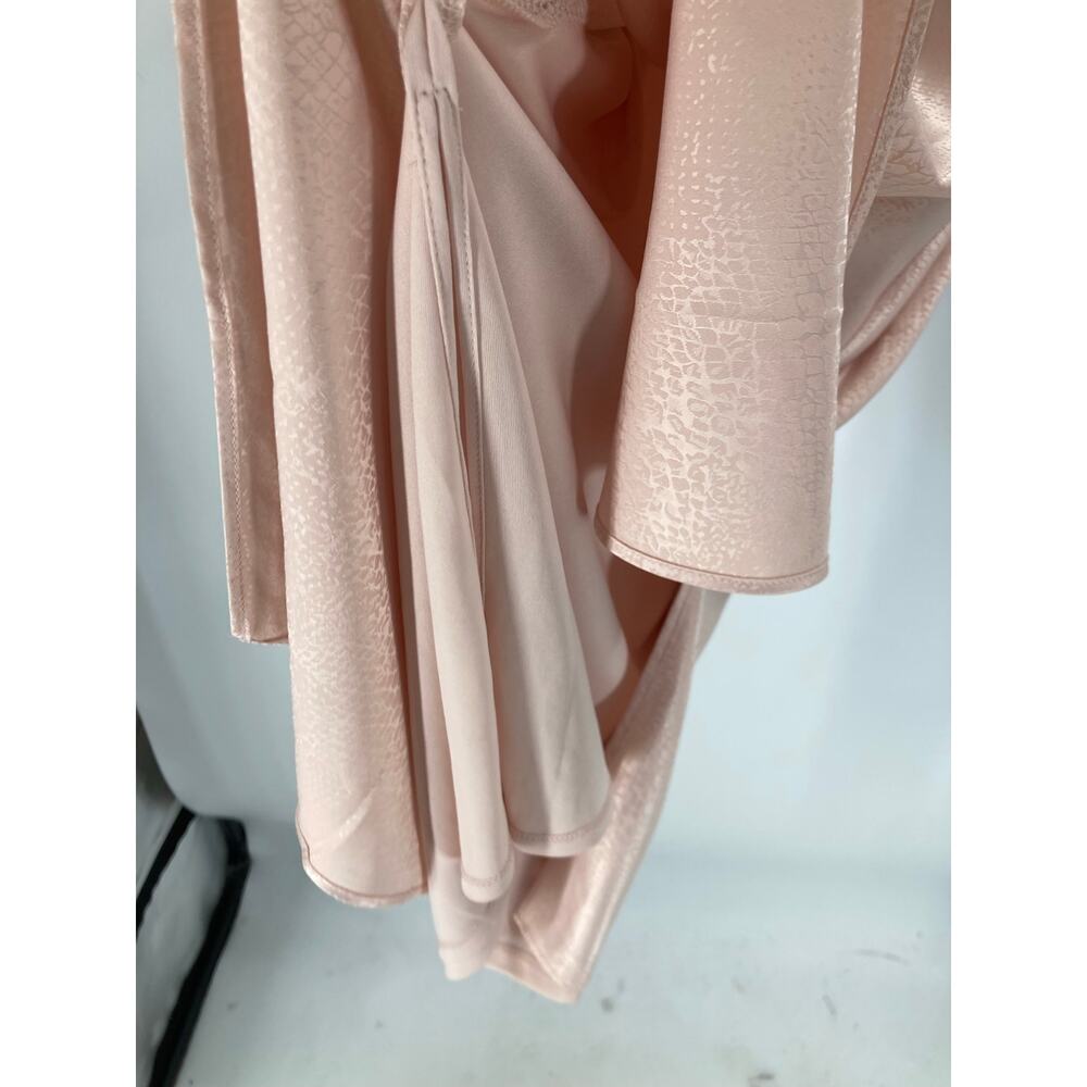 Express Satin Light Pink Reptiles Embossed Slip Dress MIDI Women’s Medium NEW - Picture 9 of 11